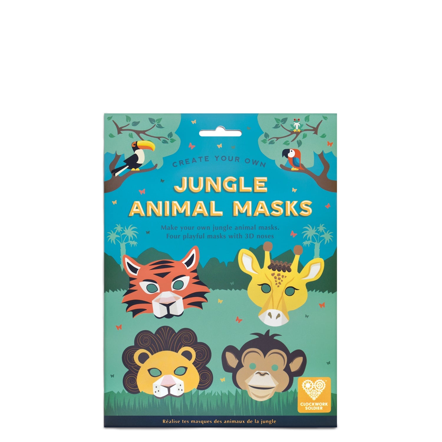 Crea tus propias máscaras de animales de cartón reciclado con las