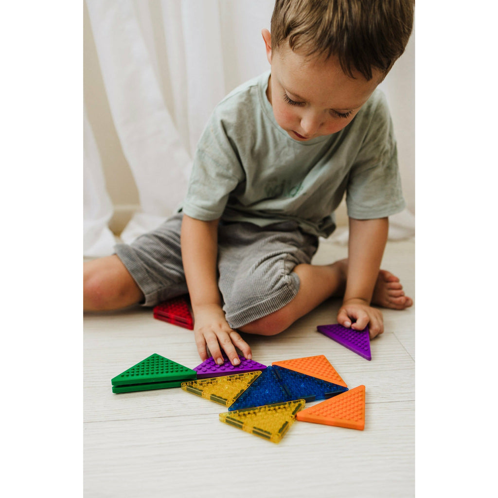 Tessere Magnetiche compatibili con Lego® - Triangoli ad Angolo Retto 12 pezzi - Magbrix - Shop Millemamme