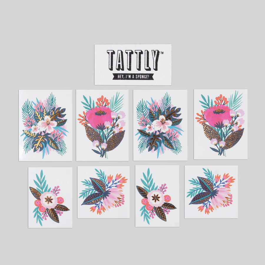 Set Tatuaggi Temporanei Metallici a base di inchiostro vegetale Tattly - Shop Millemamme