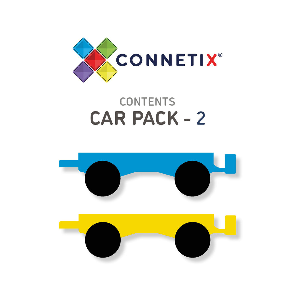 Tessere Magnetiche Traslucide - Car Pack 2 pezzi Connetix - Shop Millemamme