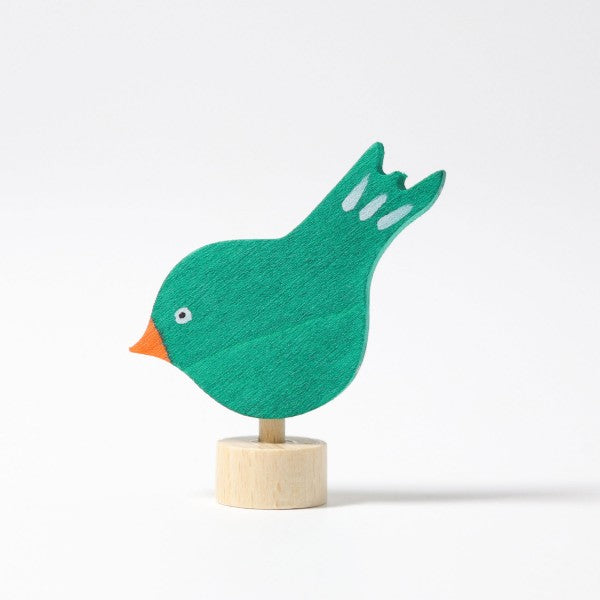 Figurina decorativa in legno, Uccello che becca - Grimm's - Millemamme