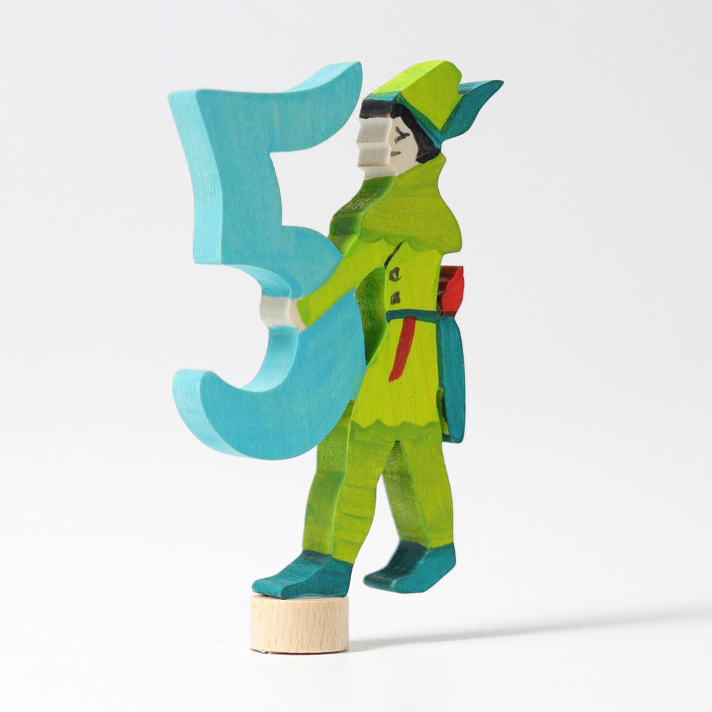 Figurina Fatata in legno, numero 5 Robin Hood- Grimm's - Millemamme