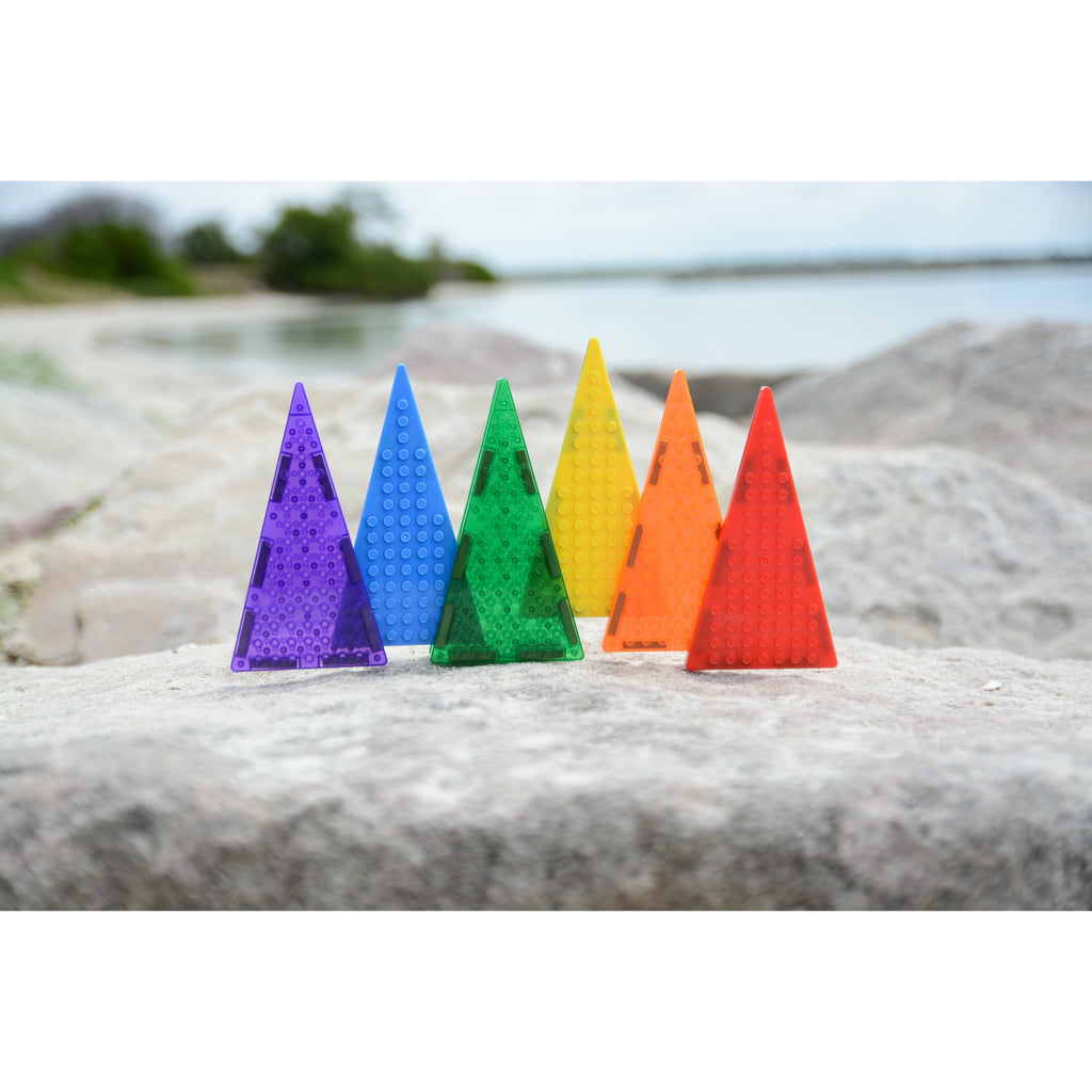 Tessere Magnetiche compatibili con Lego® - Triangoli Isosceli 12 pezzi - Magbrix - Shop Millemamme