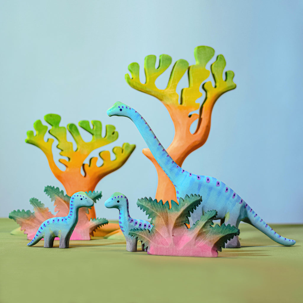 Brontosauro Dinosauro Cucciolo Gioco in legno Bumbutoys - Millemamme