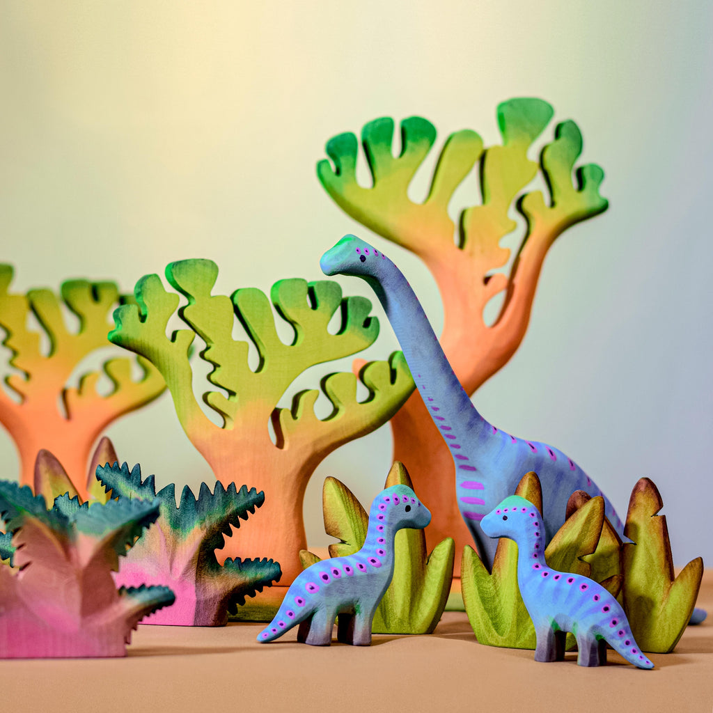 Brontosauro Dinosauro Cucciolo Gioco in legno Bumbutoys - Millemamme