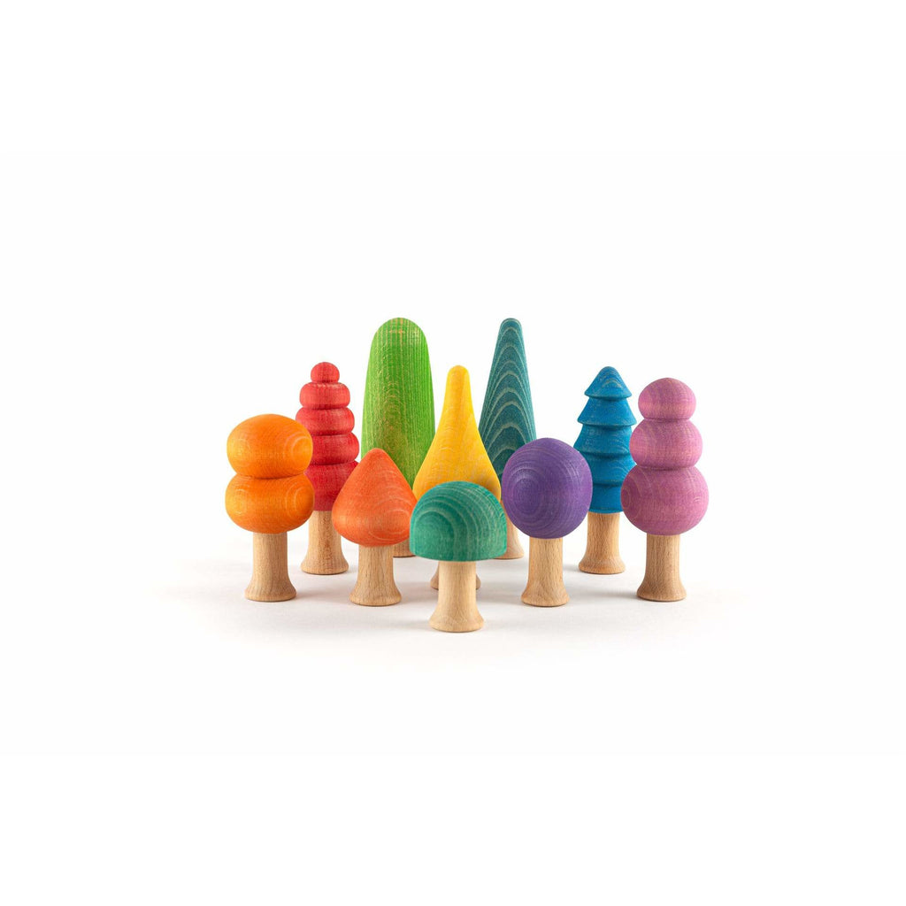 Bosco in legno arcobaleno - 10 pezzi -  Ocamora - Shop Millemamme