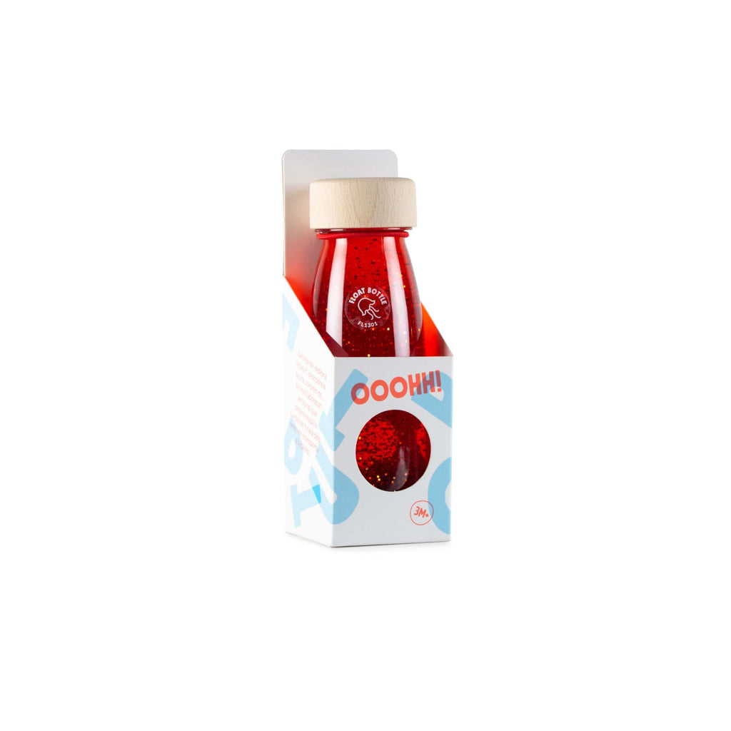 Bottiglia Sensoriale Float Bottle Red Petit Boum - Shop Millemamme