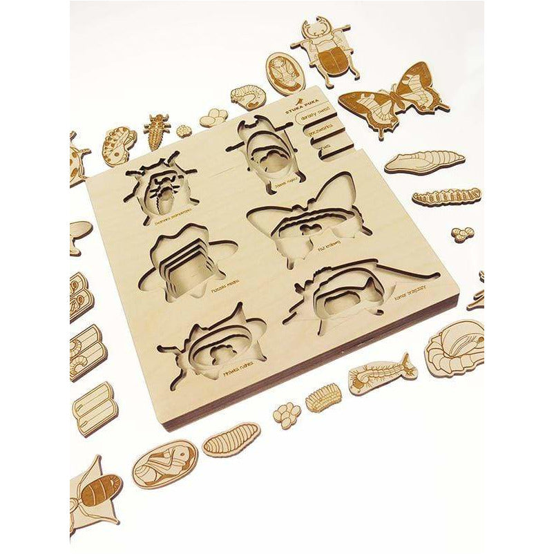 Puzzle in legno Ciclo Vitale degli Insetti Stuka Puka - Shop Millemamme
