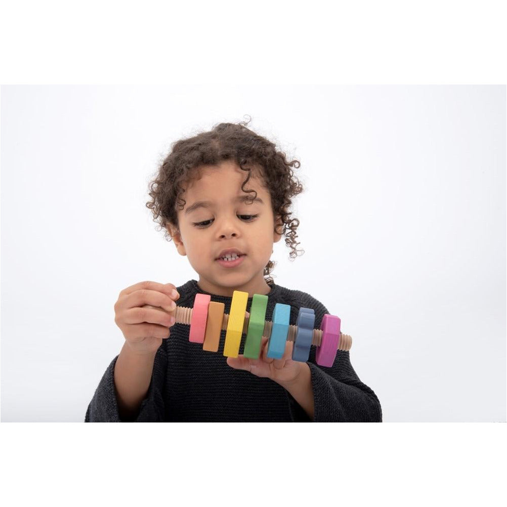 tickit Veicoli in Legno di Faggio FSC - Arcobaleno - 12 Pezzi - 12m